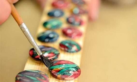 Heathergems Celtic Square Earrings - Green