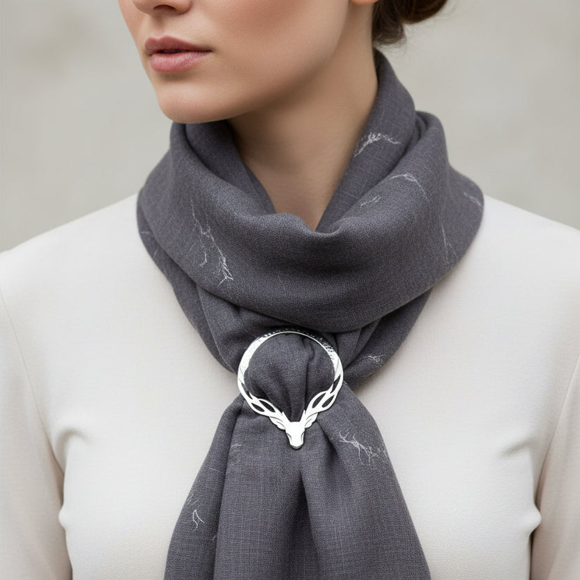 Stag Scarf Ring