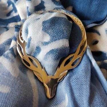 Stag Scarf Ring - 