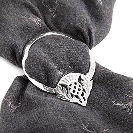 Celtic Thistle Scarf Ring - 