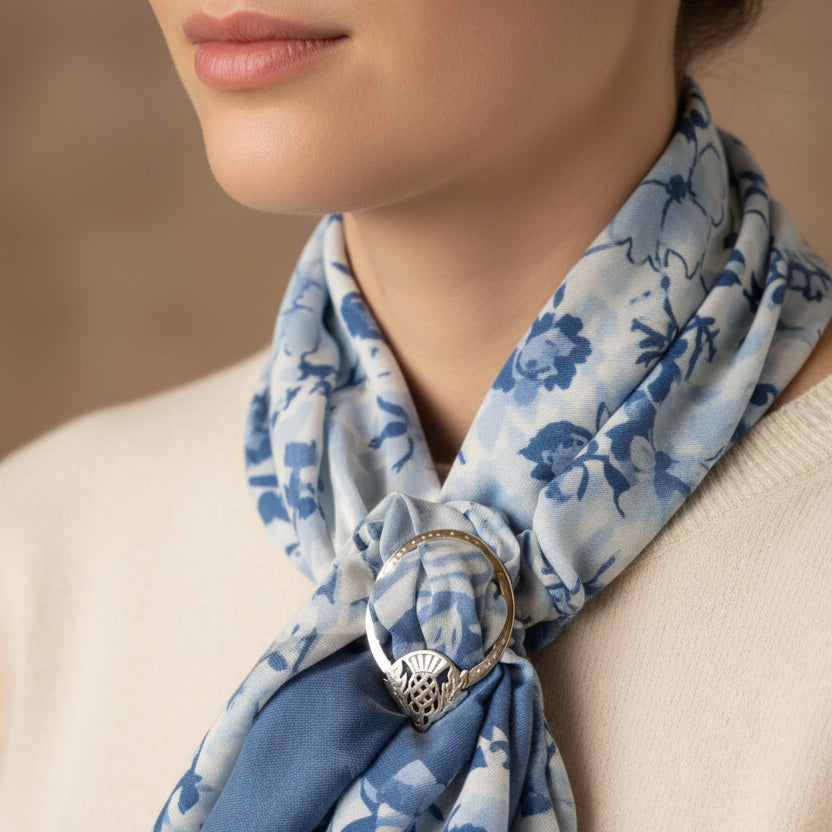 Celtic Thistle Scarf Ring