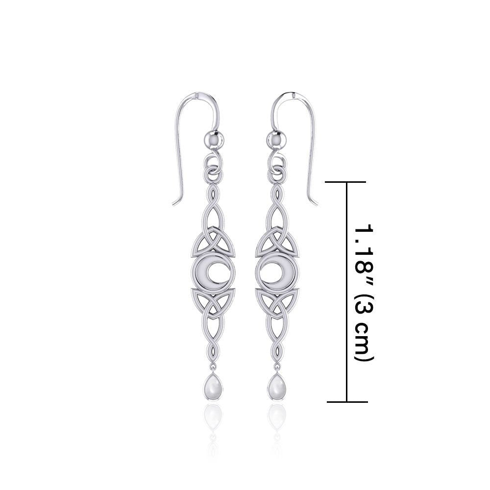 Galette Celtic Moon Earrings