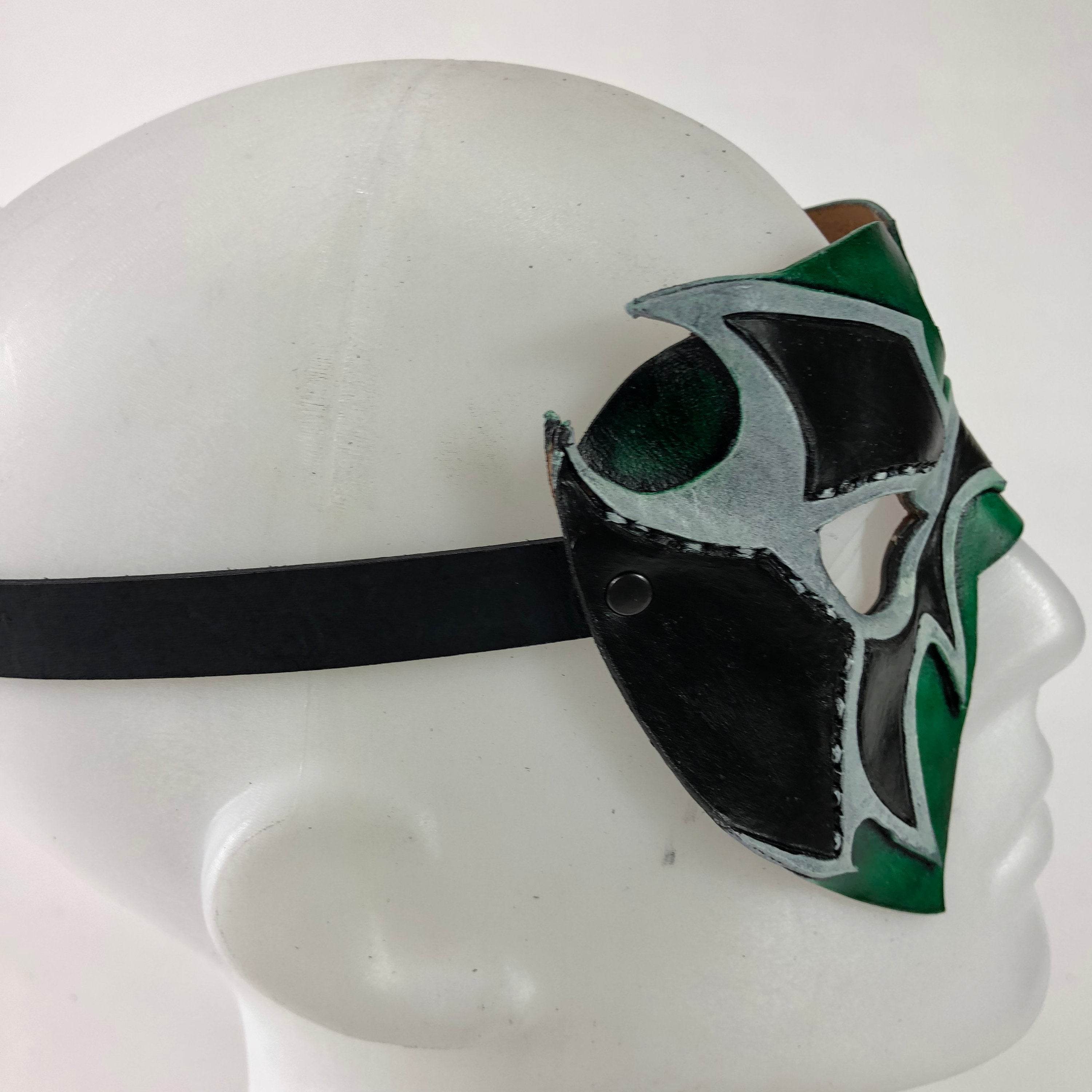 Super Hero Wrestling Mask Handmade Genuine Leather Mask - 