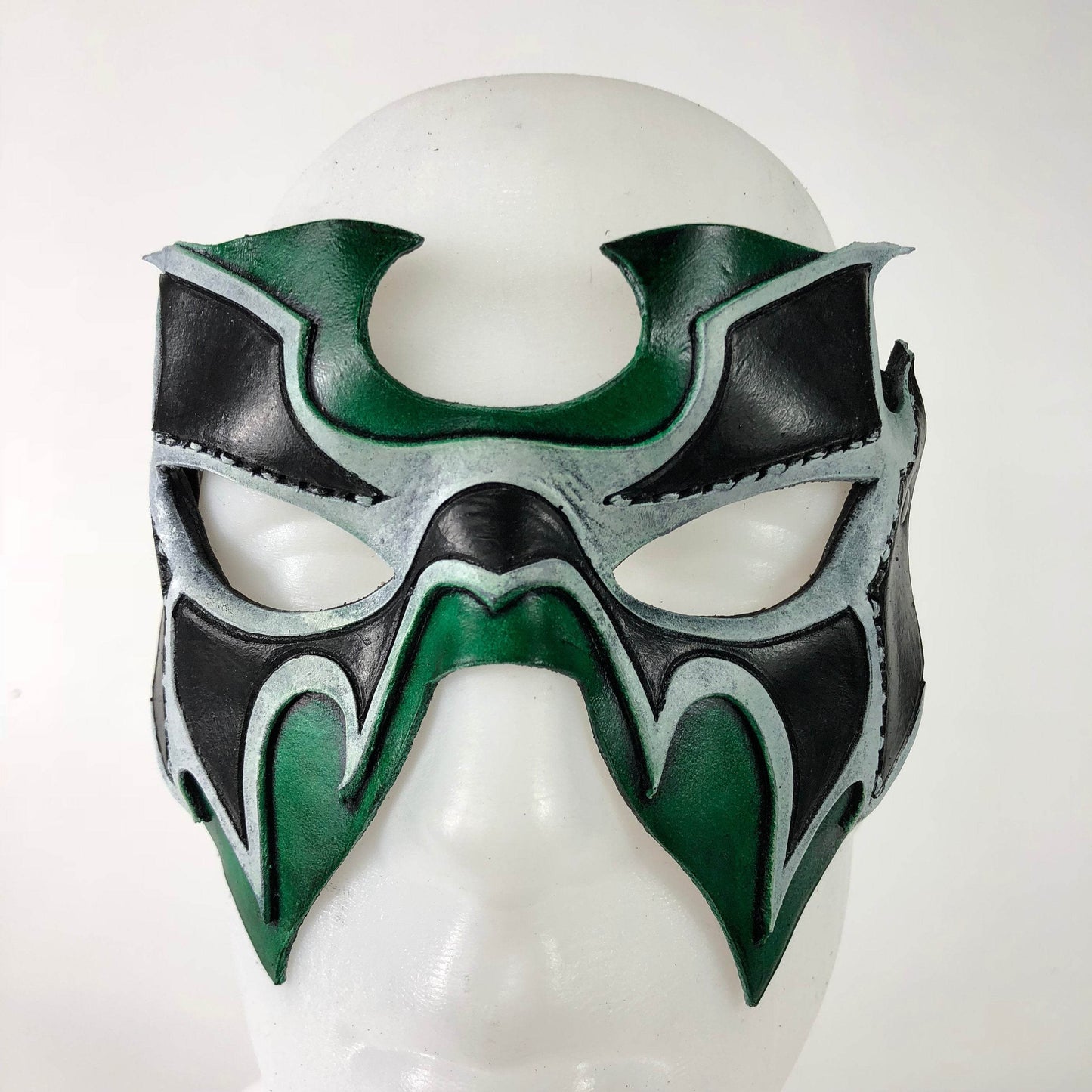 Super Hero Wrestling Mask Handmade Genuine Leather Mask - 
