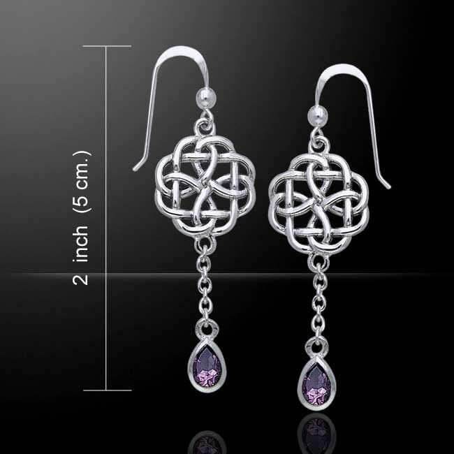 Kate Celtic Knot Earrings - Amethyst