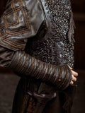 Ragnar medieval leather bracers (Vikings s2) - for one hand