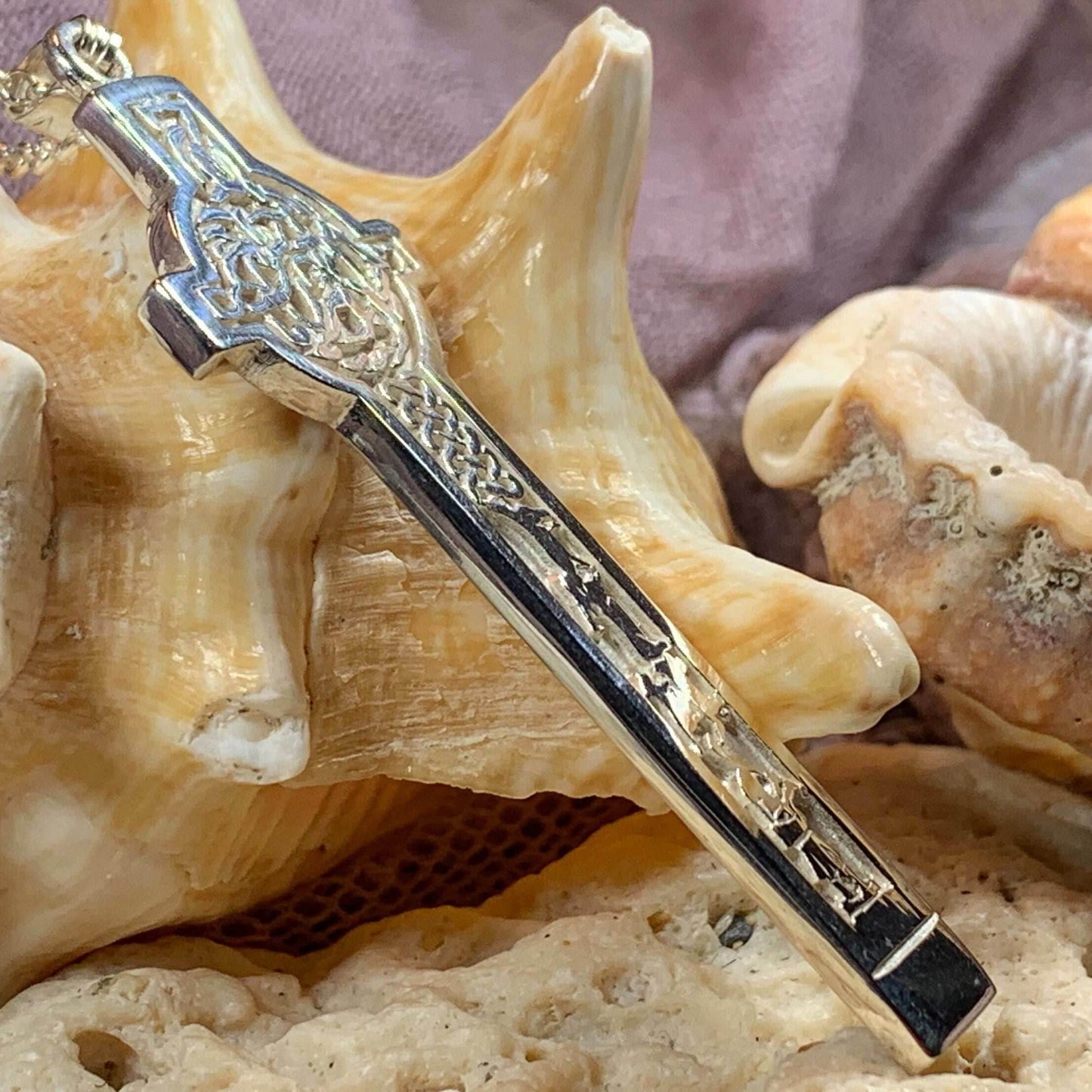 Alexander Scottish Celtic Cross Necklace - 