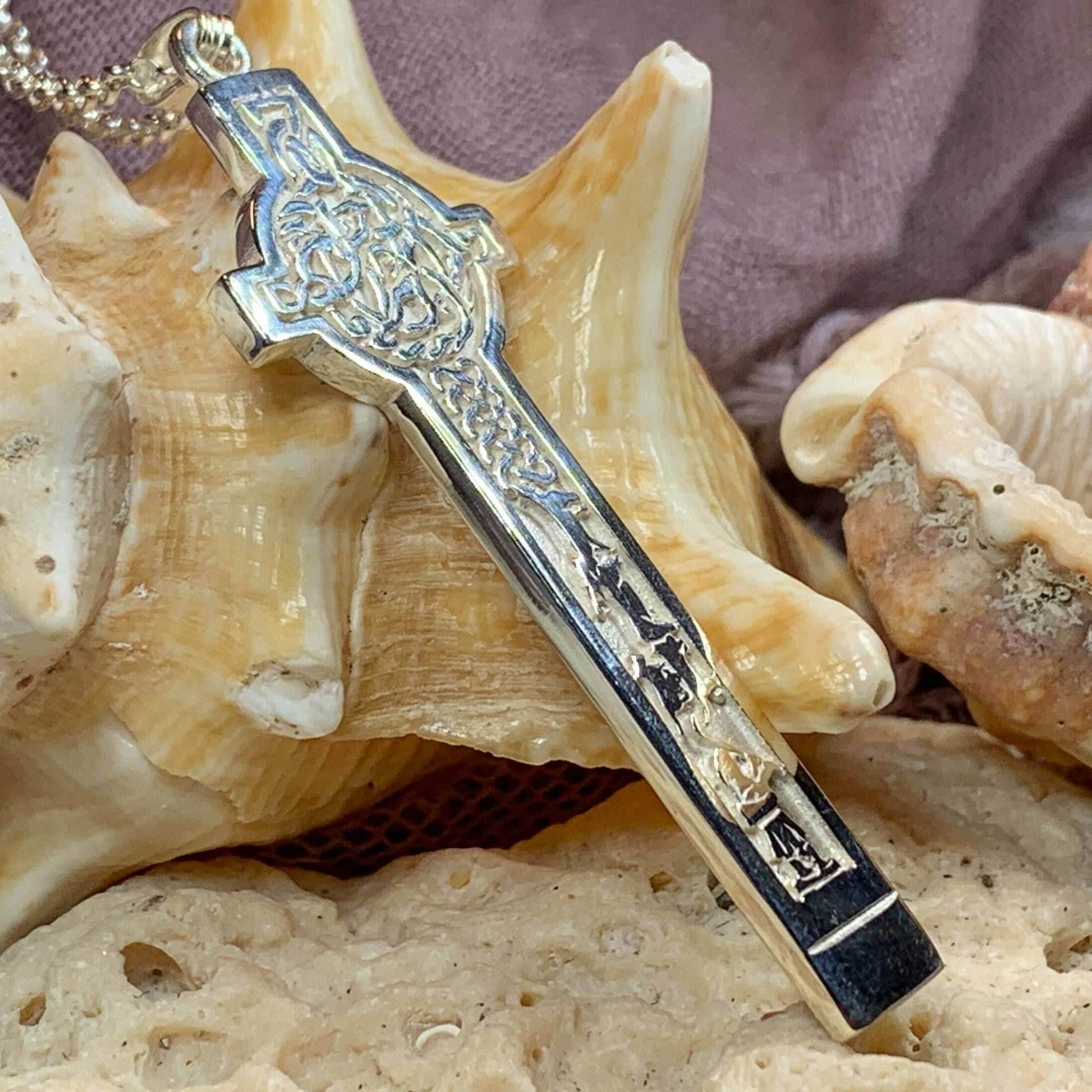 Alexander Scottish Celtic Cross Necklace - 