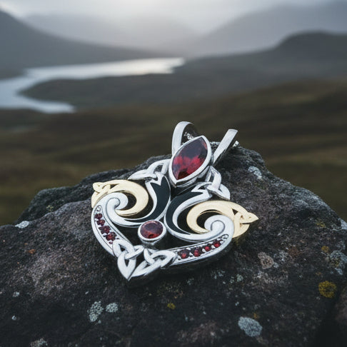 Celtic Triquetra Gemstone Necklace