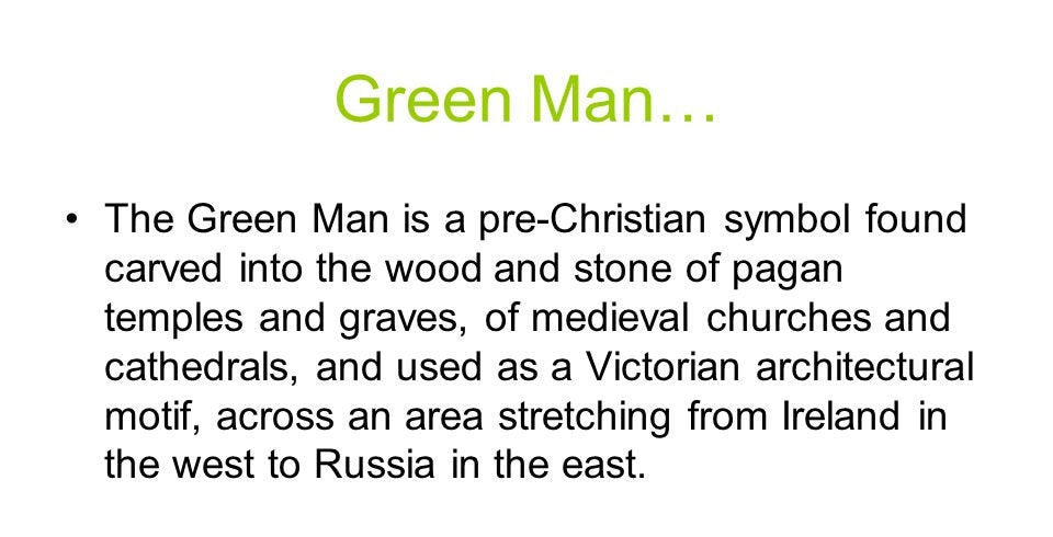 Black Forest Green Man Necklace