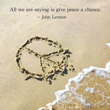 Peace Sign Opal Necklace - 18 / Blue