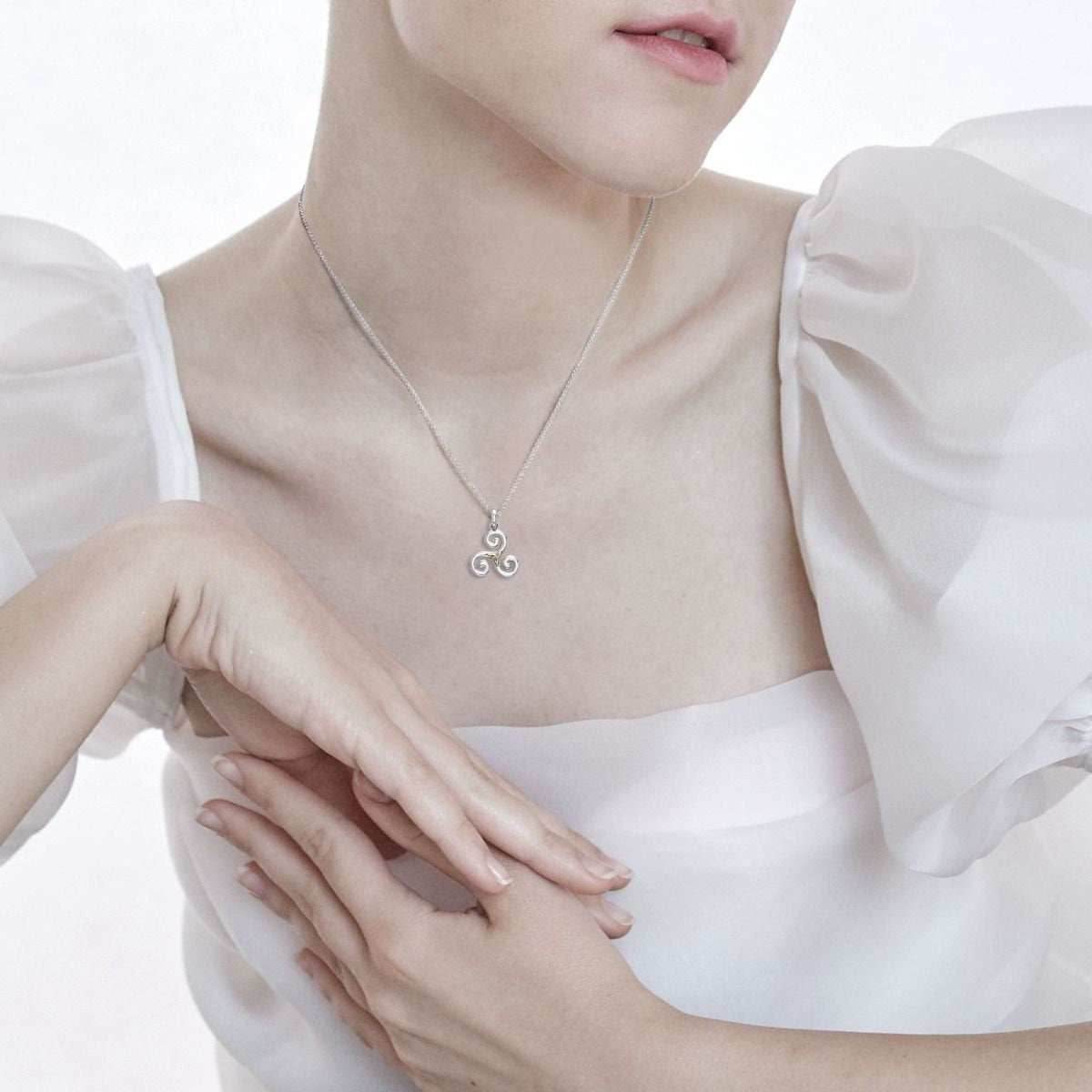 Keeva Triple Spiral Necklace - 18