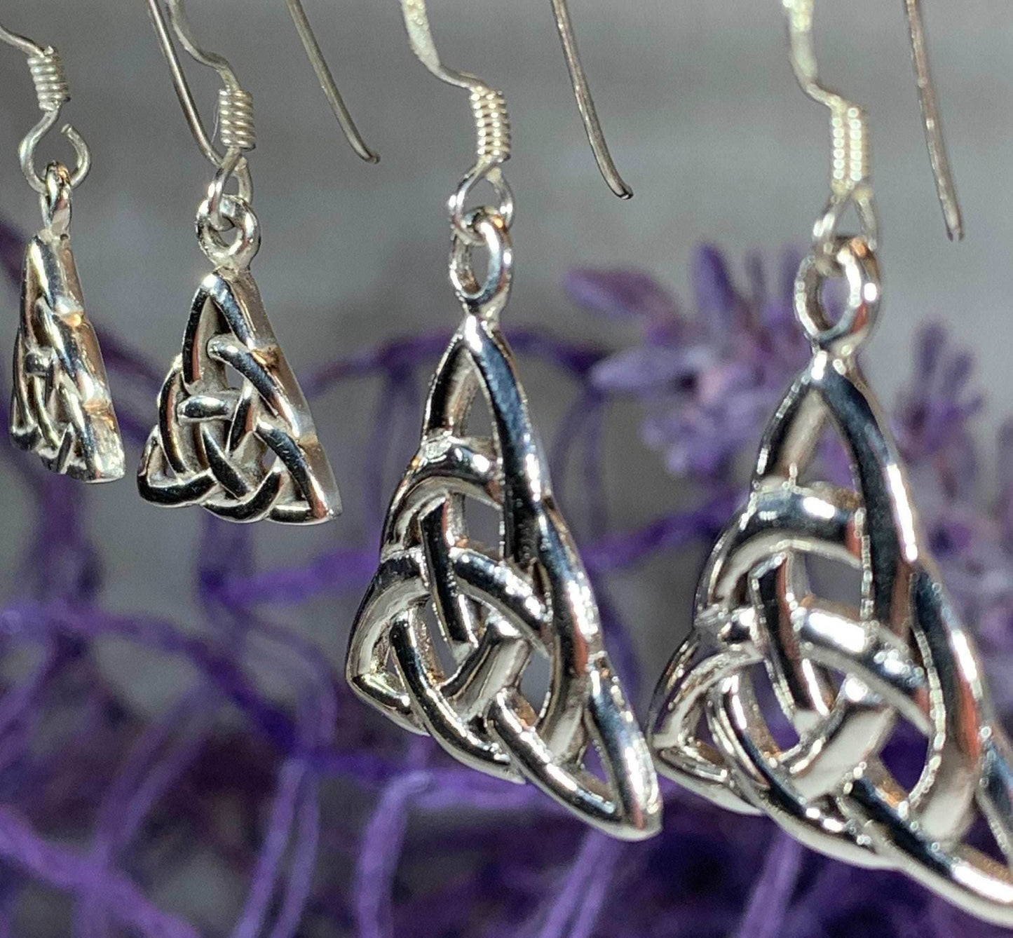 Rhoswen Trinity Knot Earrings - 1/2