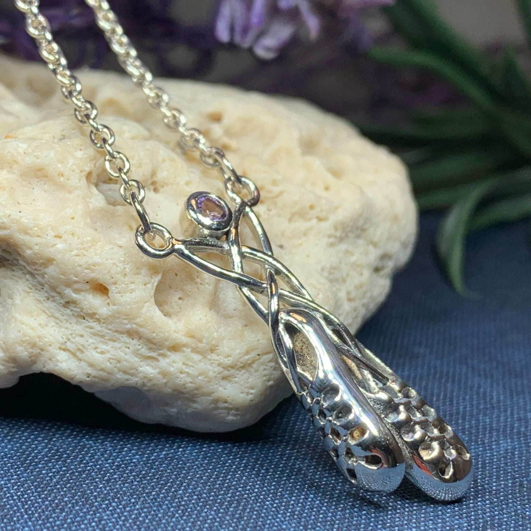 Kassidy Irish Dance Shoes Necklace - Amethyst