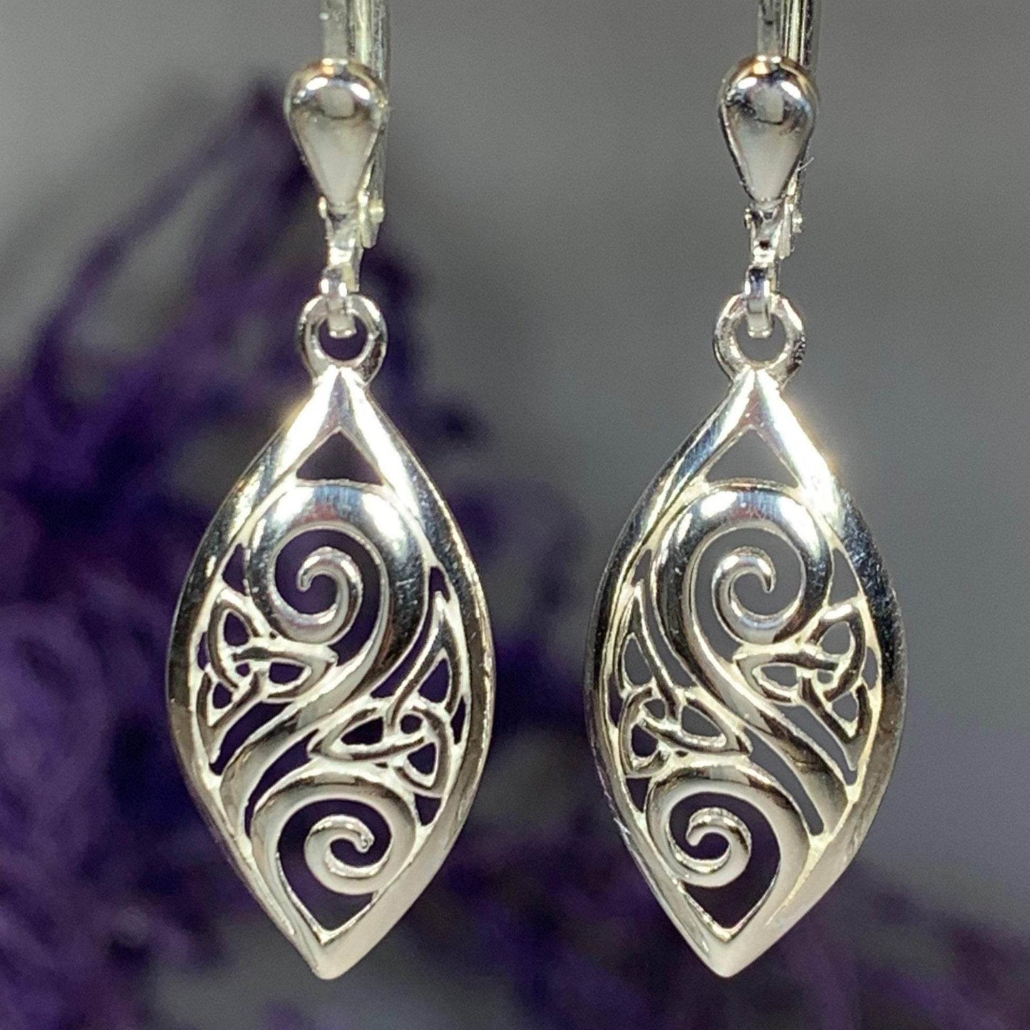 Marquise Trinity Knot Earrings - 