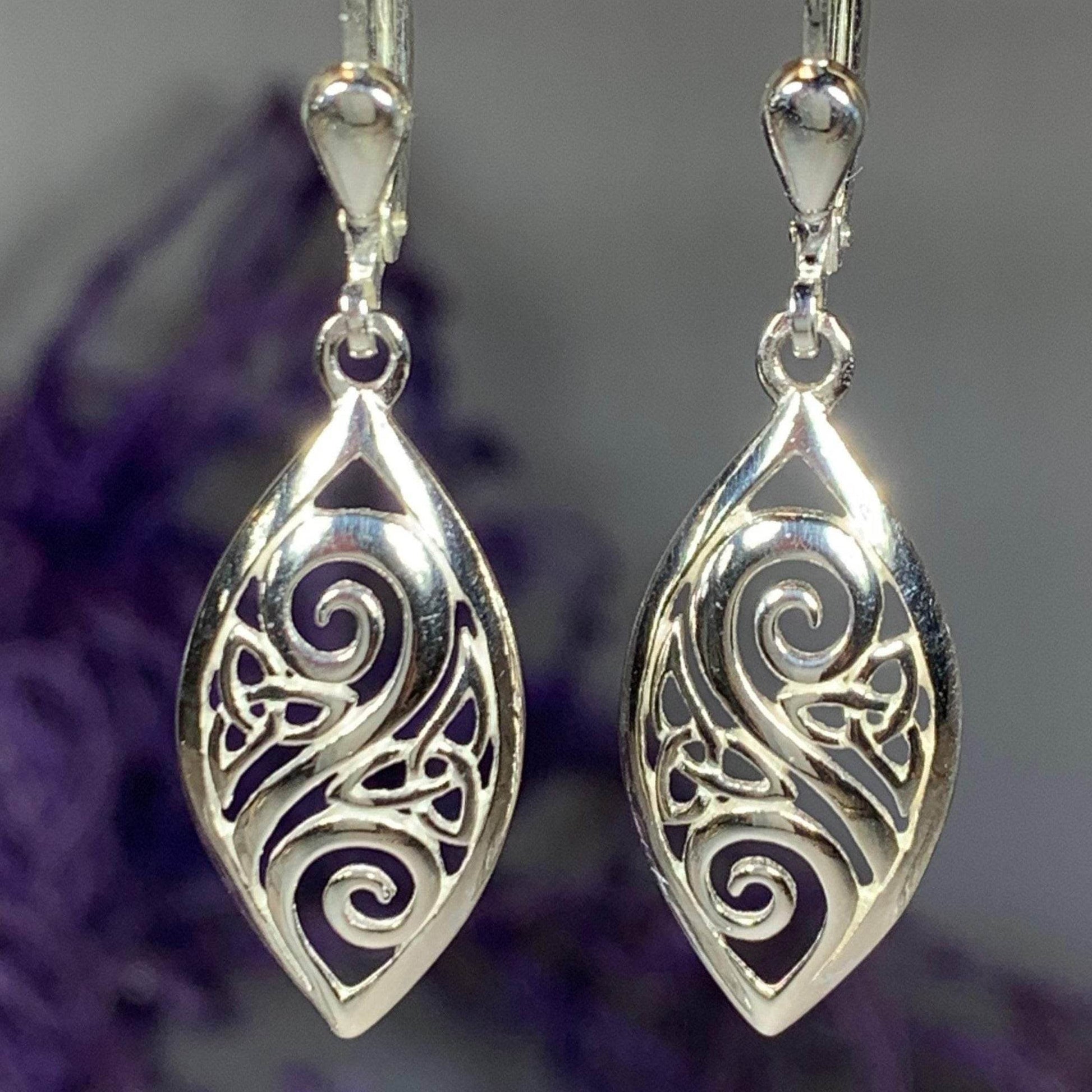 Marquise Trinity Knot Earrings - 