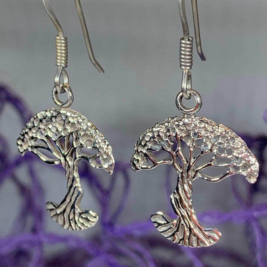 Sterling Silver Tree of Life Earrings - 