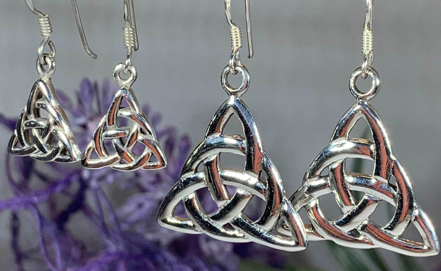 Rhoswen Trinity Knot Earrings - 1/2