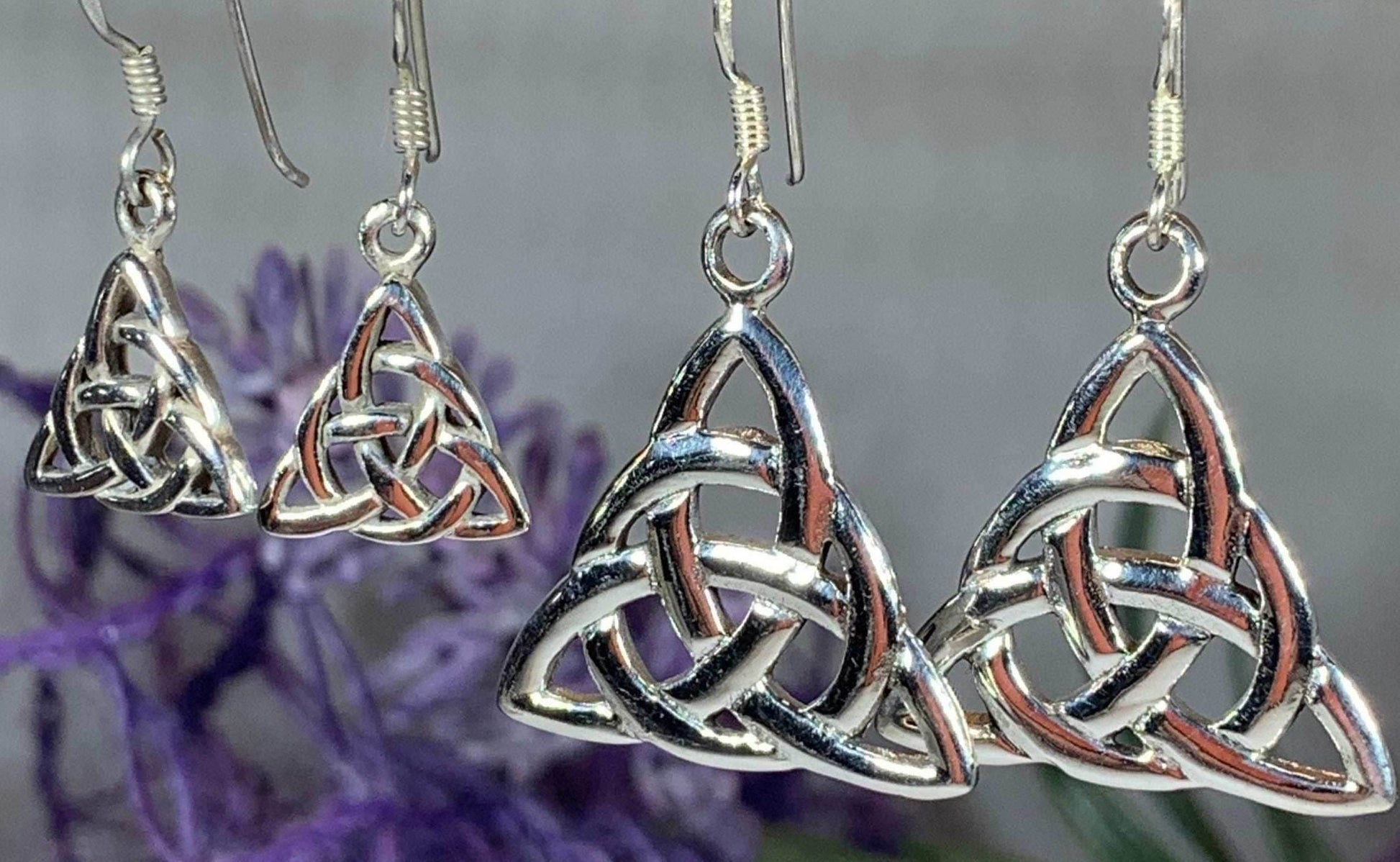 Rhoswen Trinity Knot Earrings - 1/2
