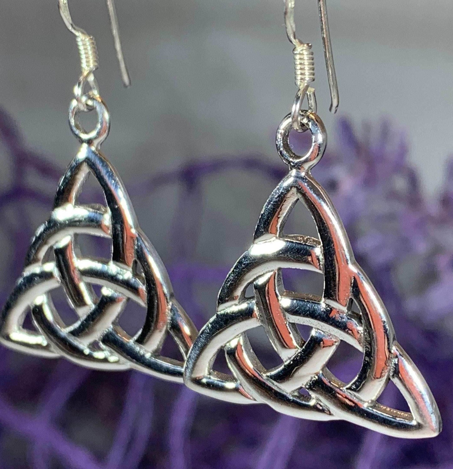 Rhoswen Trinity Knot Earrings - 1/2
