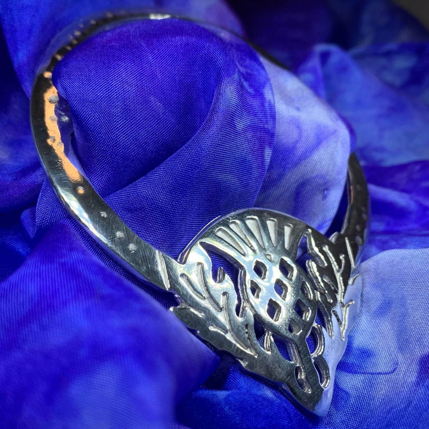 Celtic Thistle Scarf Ring - 