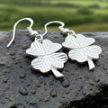 Wee Shamrock Silver Earrings