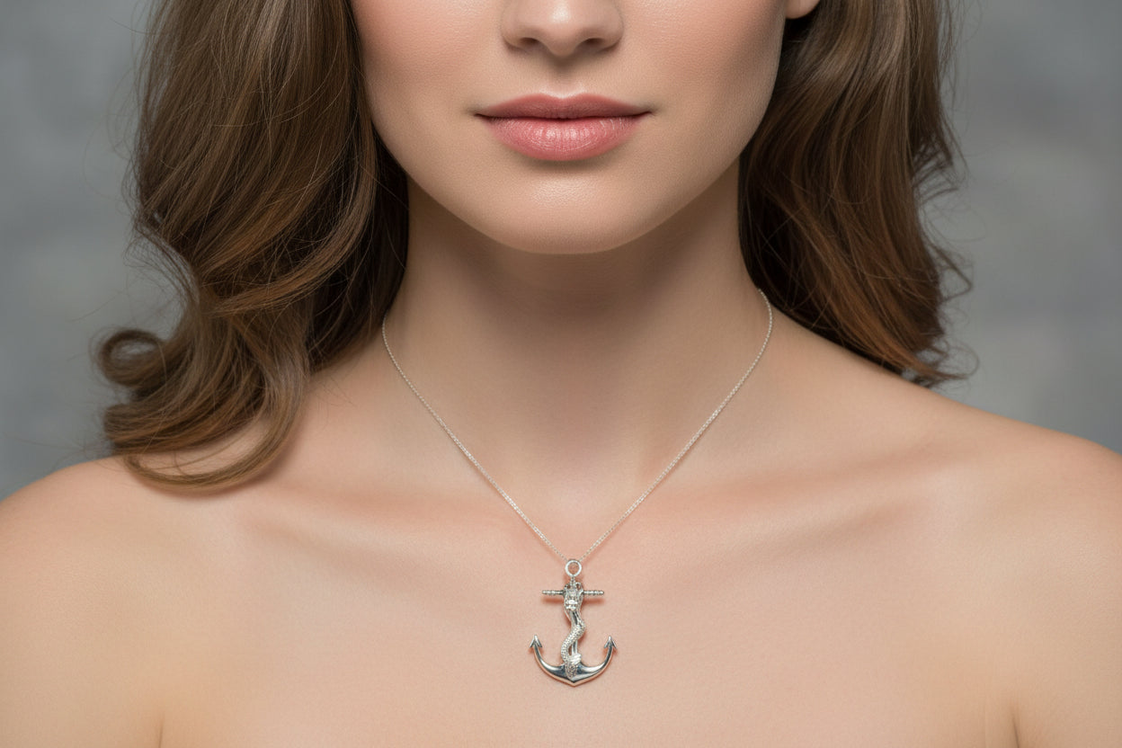 Mermaid Anchor Necklace