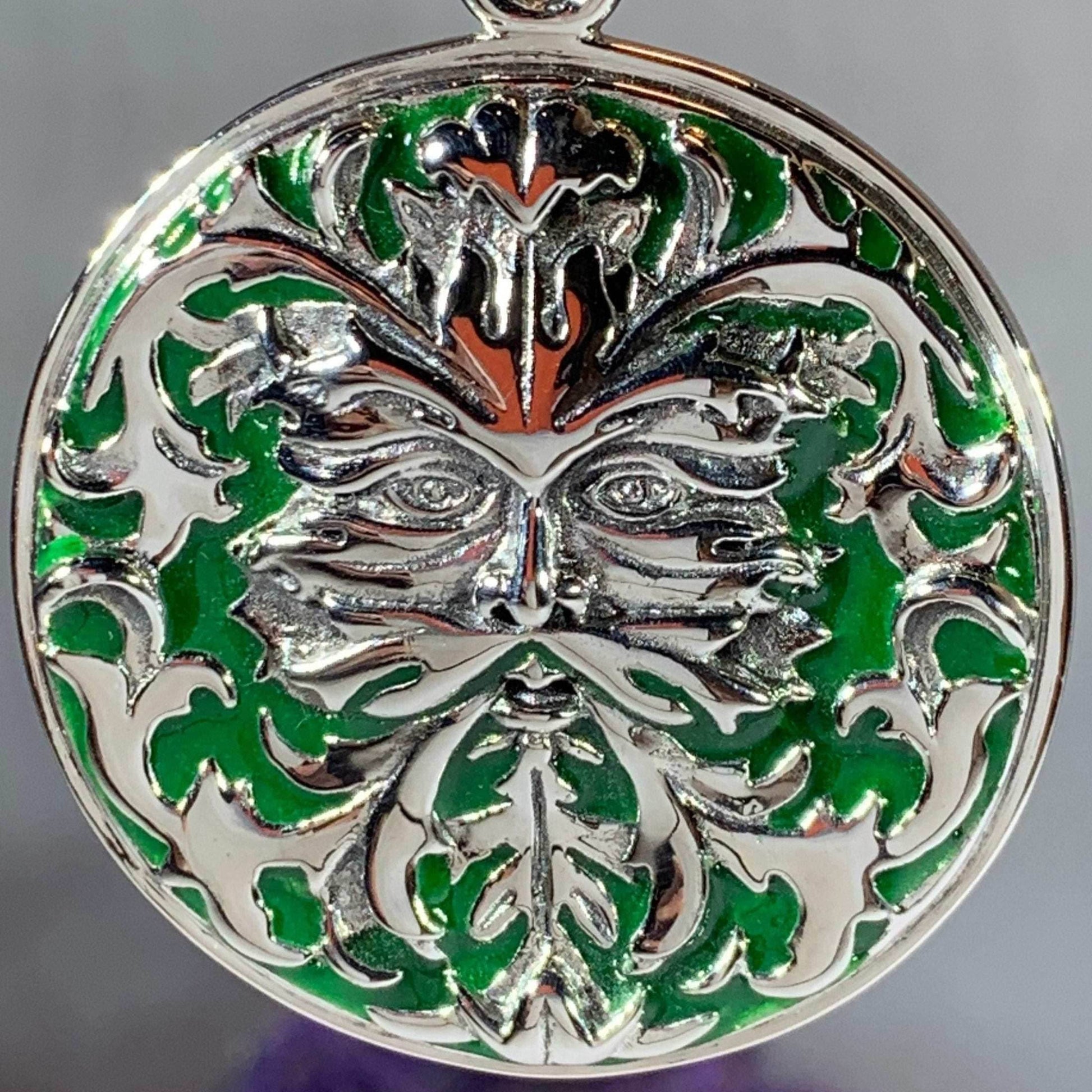 Black Forest Green Man Necklace - 18