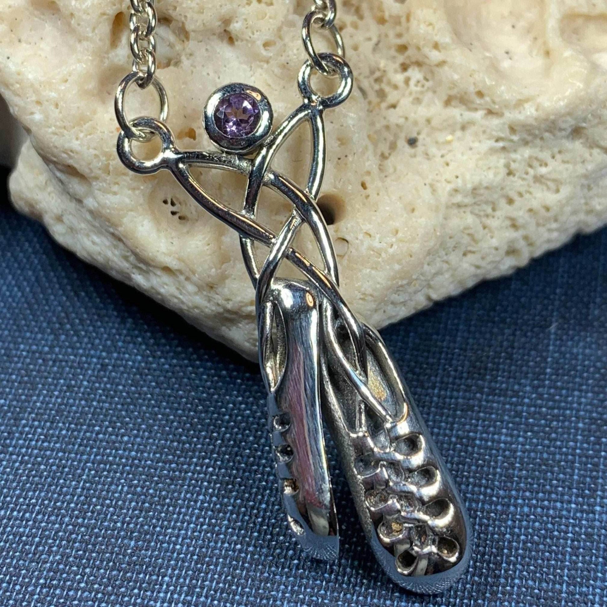 Kassidy Irish Dance Shoes Necklace - Amethyst