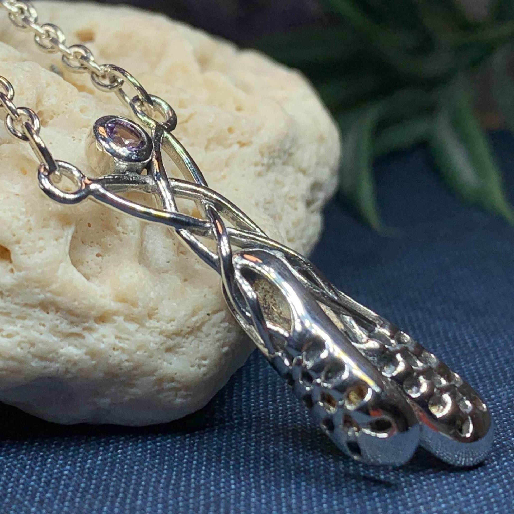 Kassidy Irish Dance Shoes Necklace - Amethyst