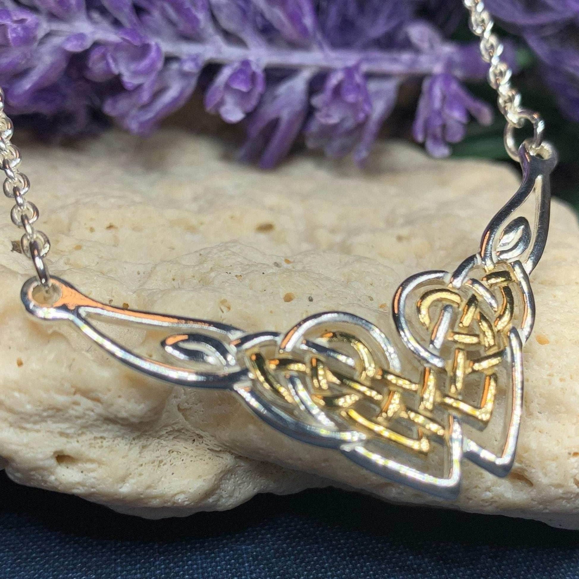 Celtic Endless Love Heart Necklace - 