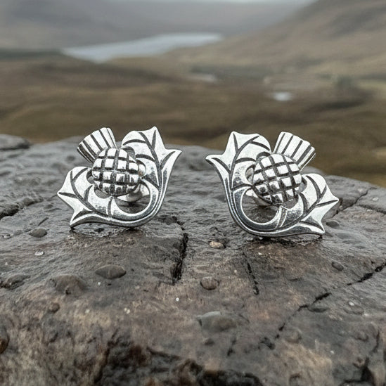 Invergarry Thistle Flower Earrings