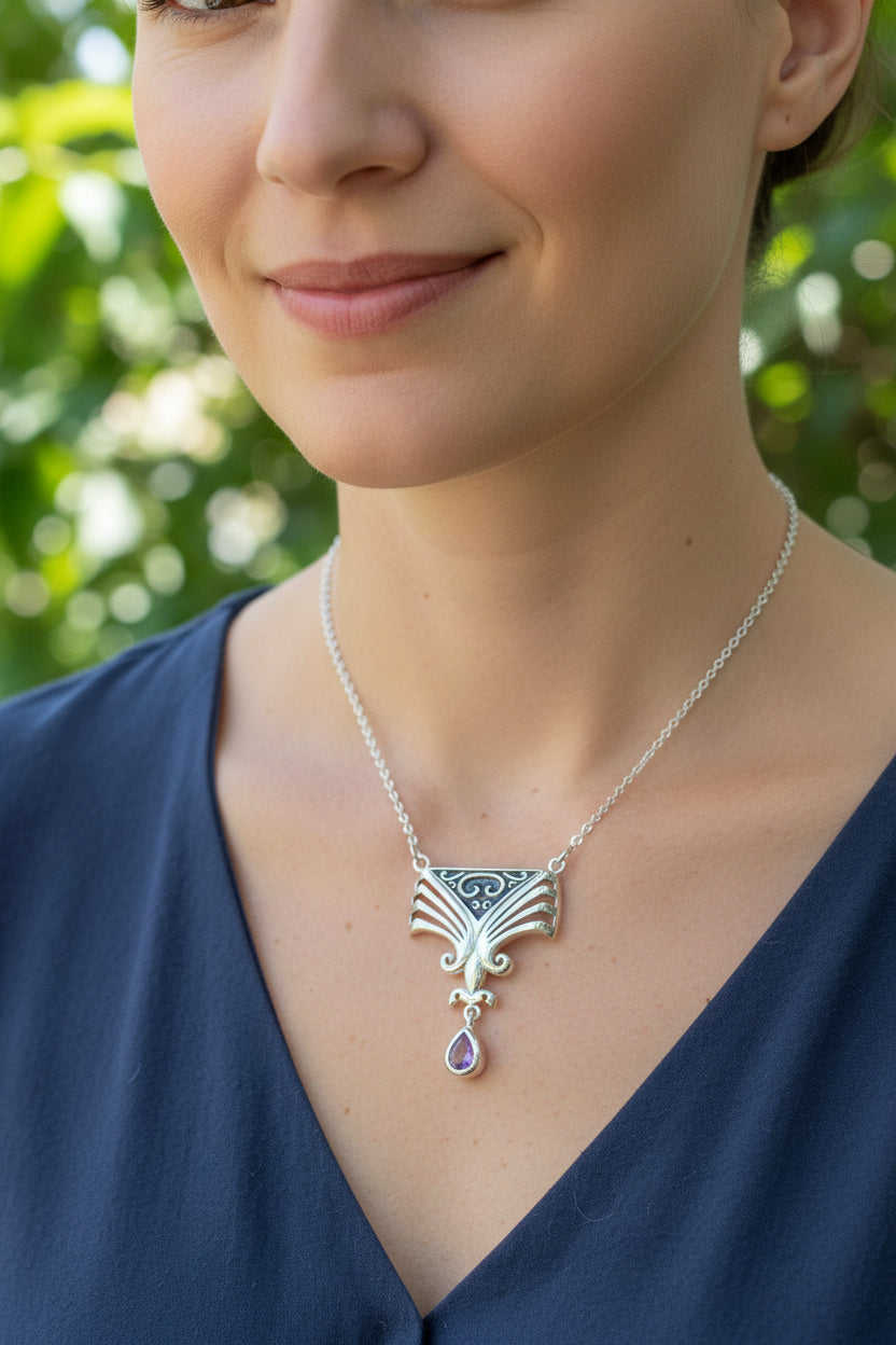 Aina Celtic Amethyst Necklace