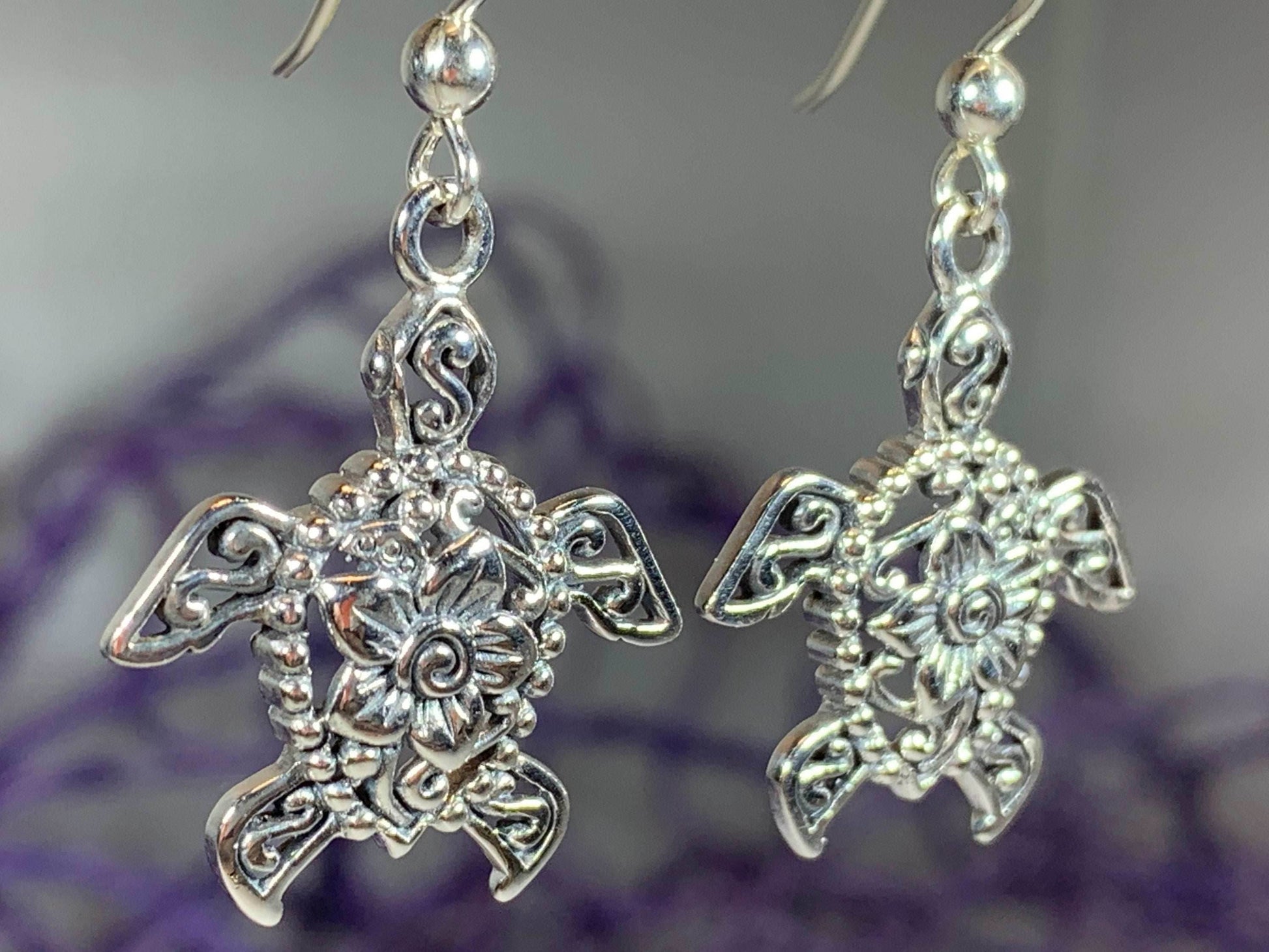 Blooming Turtle Earrings - 