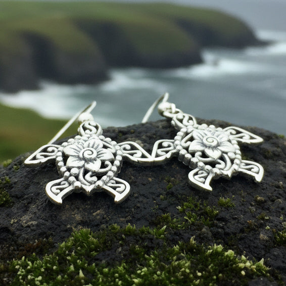 Blooming Turtle Earrings