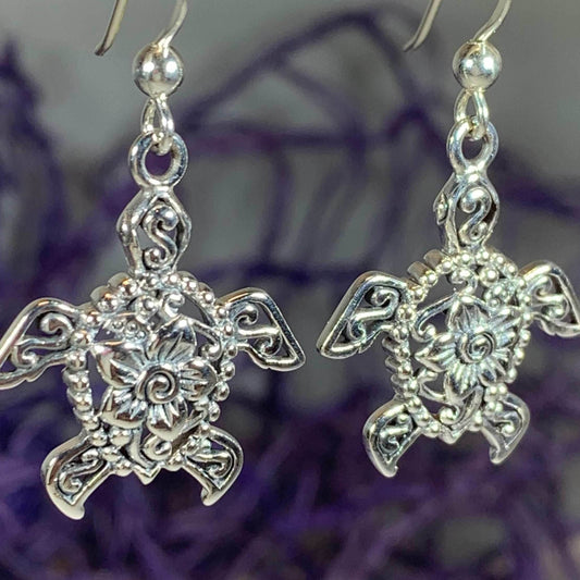 Blooming Turtle Earrings - 