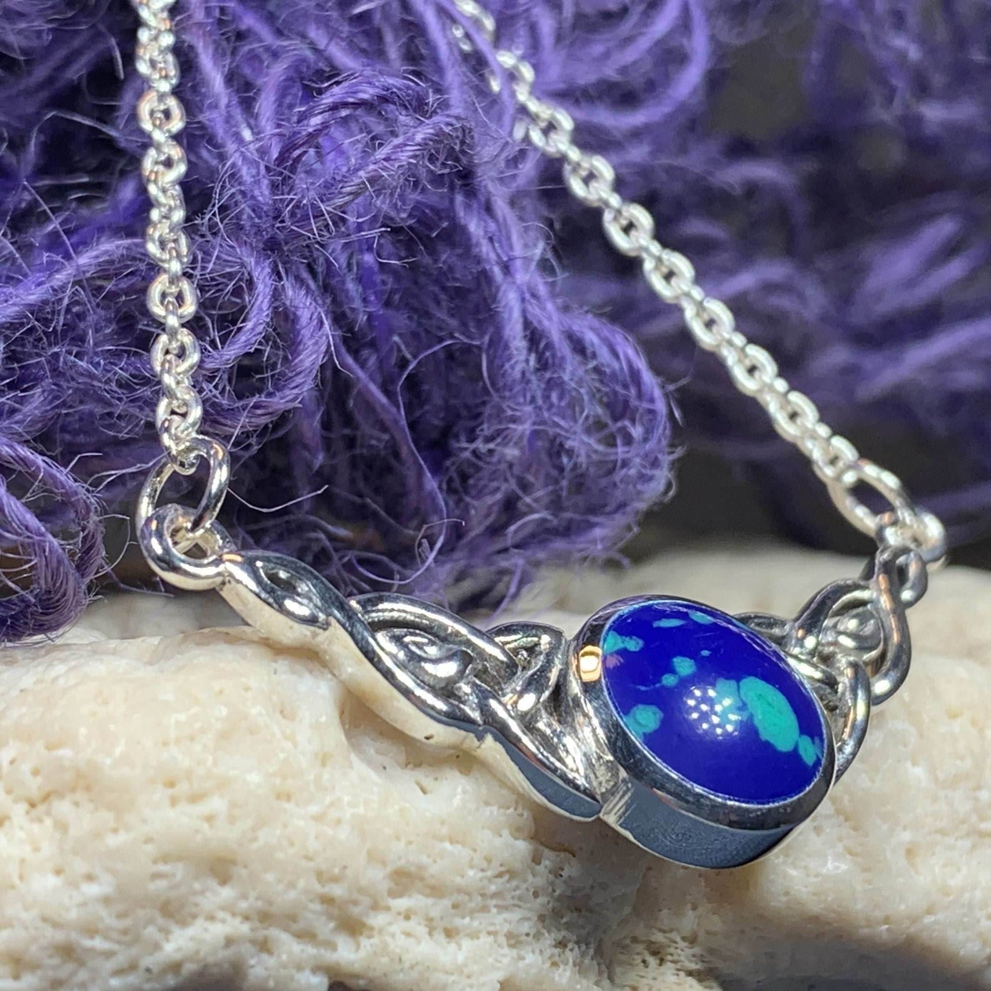 Celtic Mother's Knot Necklace - Topaz
