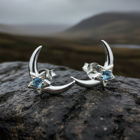 Moon & Stars Post Earrings