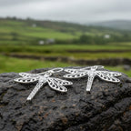 Triple Spiral Dragonfly Earrings