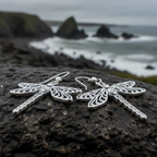 Triple Spiral Dragonfly Earrings