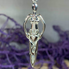 Danu Goddess Silver Necklace - 18