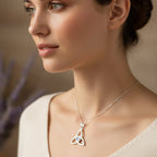 McKenna Trinity Knot Heart Necklace