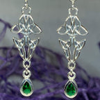 Artisan Long Trinity Knot Earrings