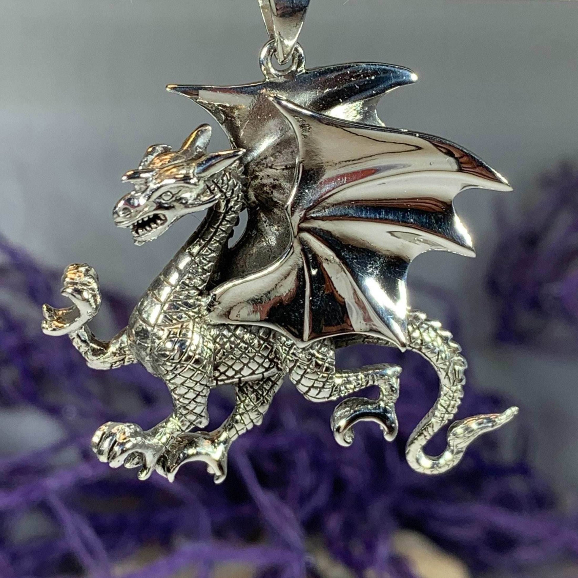 Gothic Dragon Necklace - 18