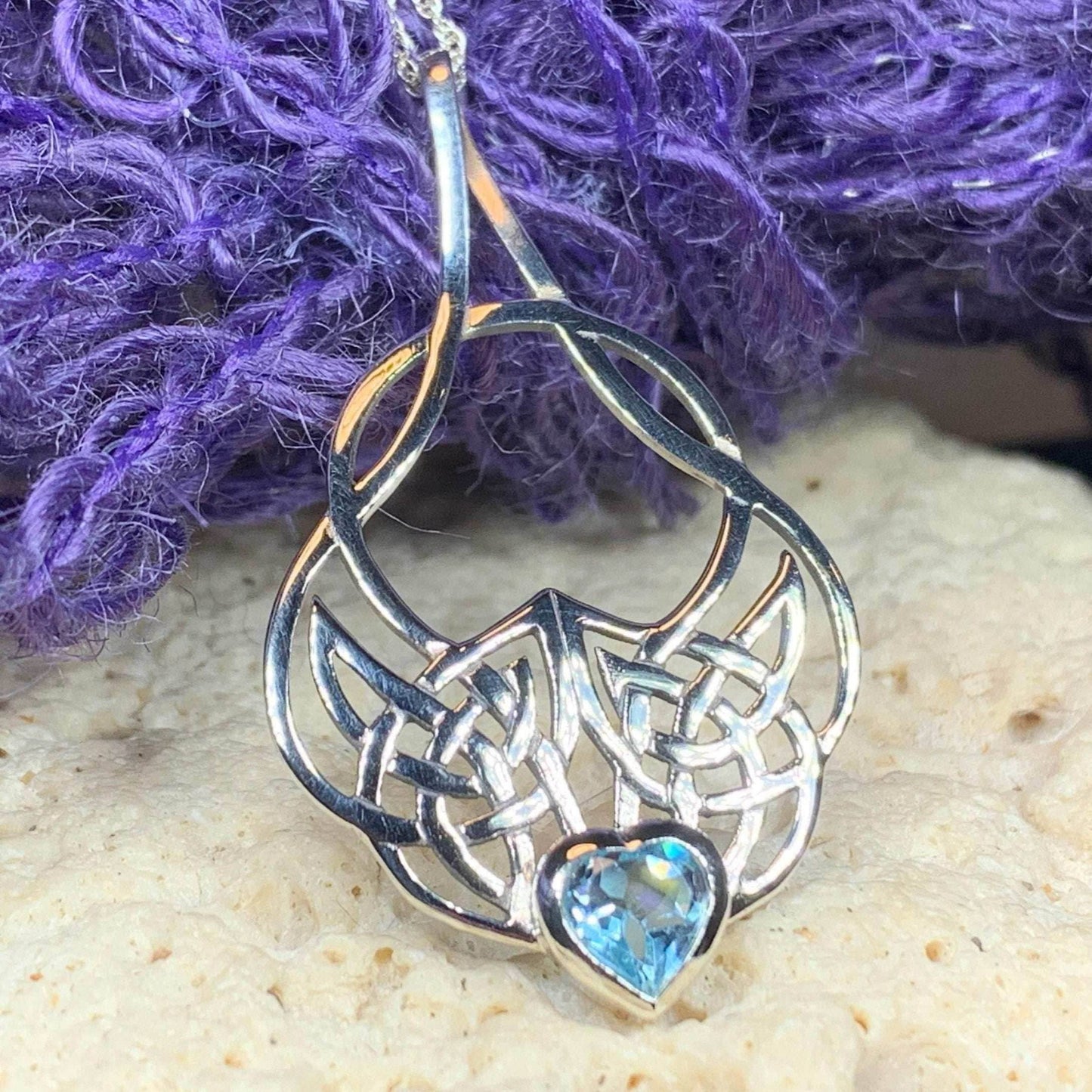 Endless Love Celtic Knot Necklace - Topaz