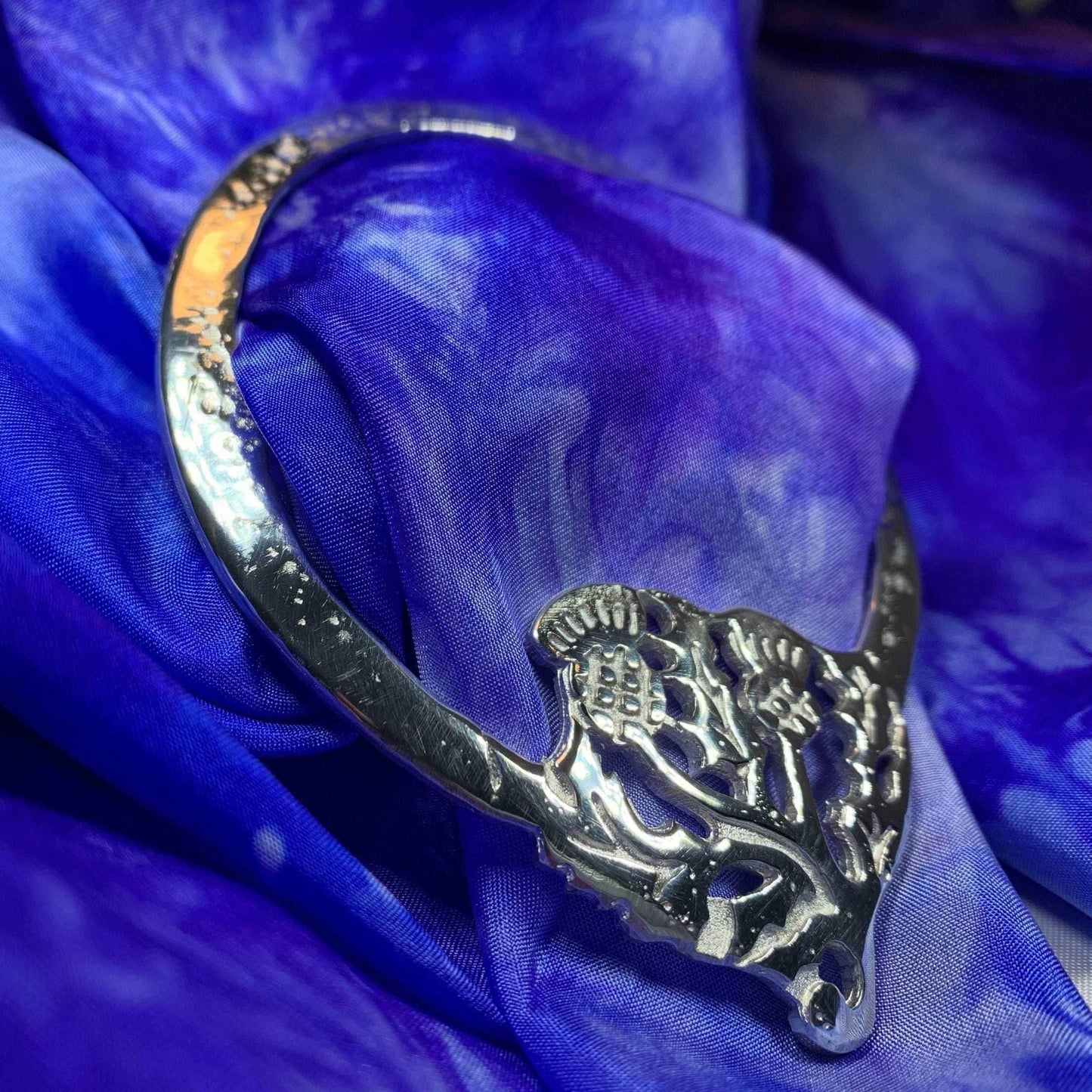 Double Thistle Scarf Ring - 
