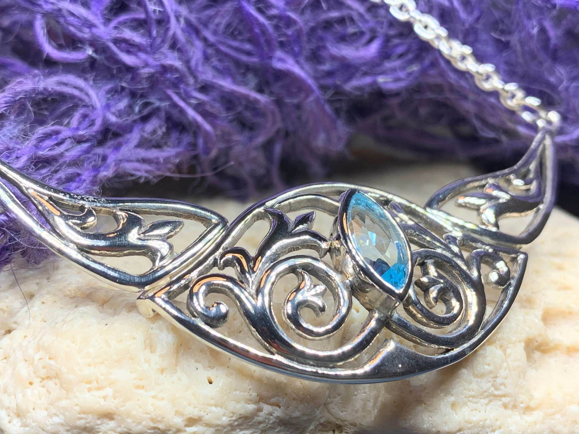 Celtic Elegance Necklace - Topaz