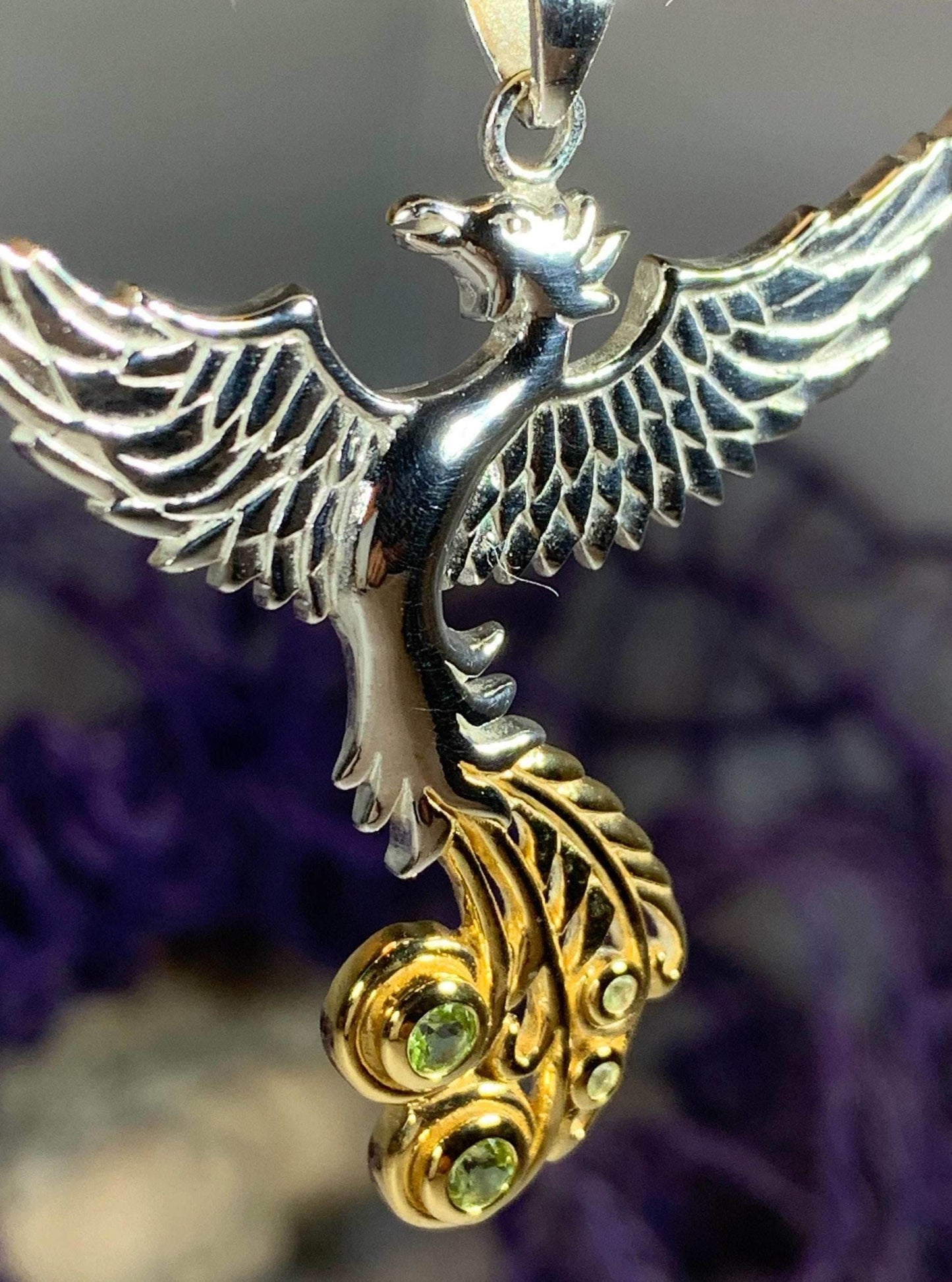 Phoenix Gemstone Necklace - Amethyst