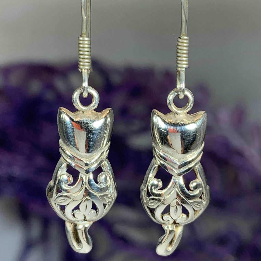 Celtic Cat Earrings - 