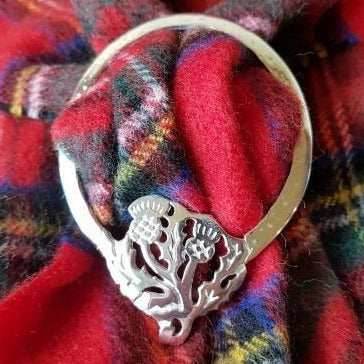 Double Thistle Scarf Ring - 